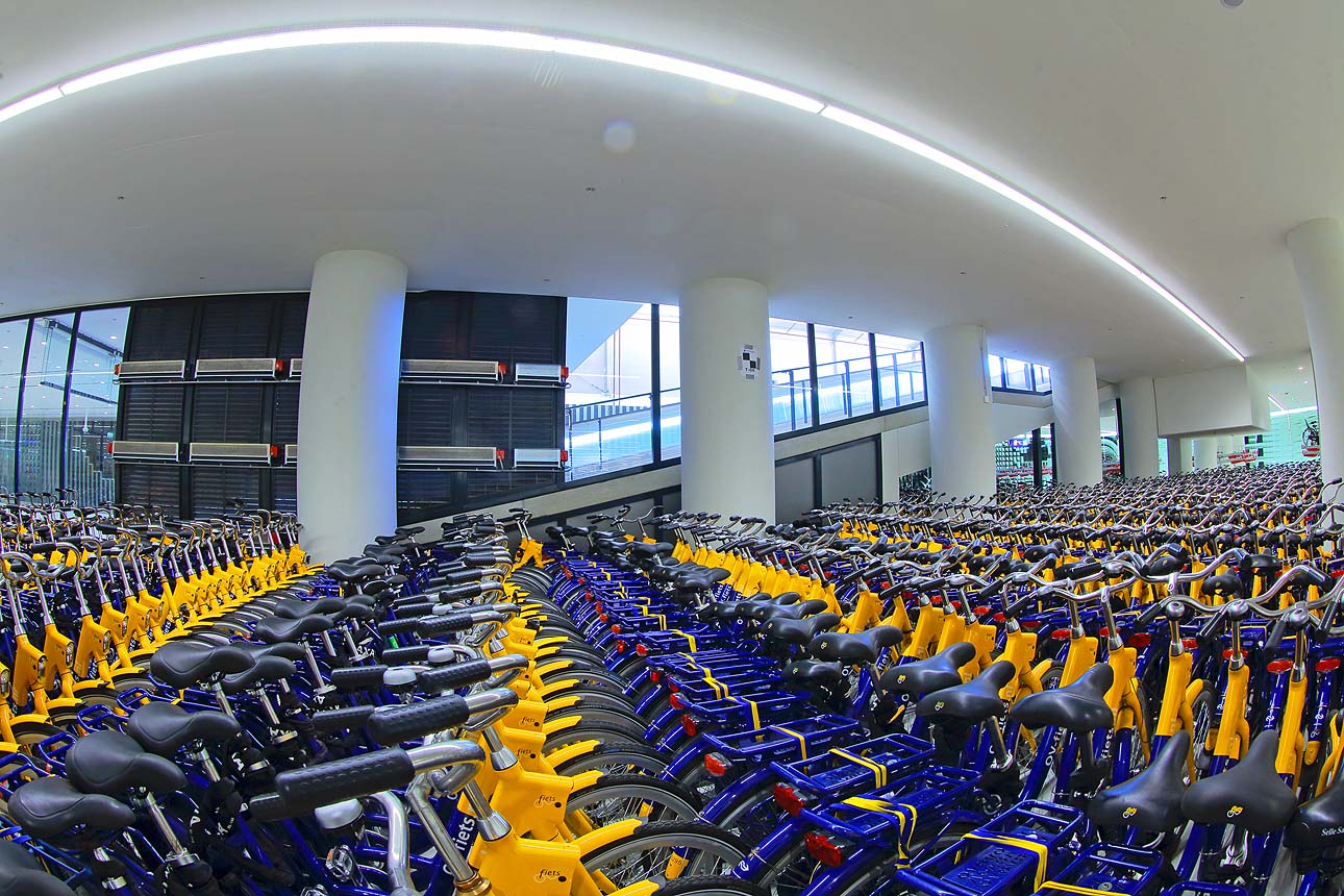 Efficiënt ruimtegebruik fietsenstallingen